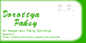 dorottya paksy business card